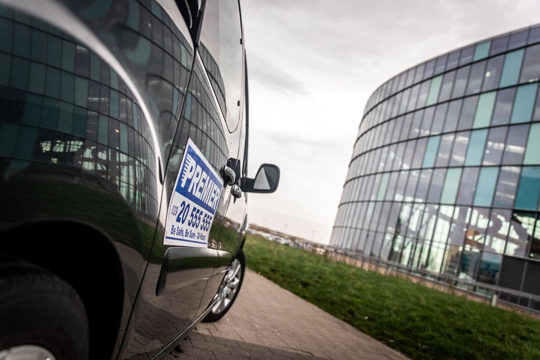 Premier Cars door sign